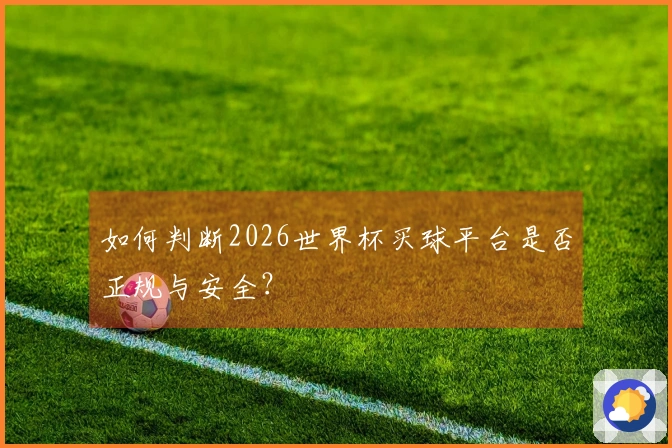 如何判断2026世界杯买球平台是否正规与安全？
